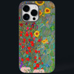 Jardim de Fazenda de Gustav Klimt com girassóis<br><div class="desc">Jardim de Fazenda de Gustav Klimt com gabinete de girassóis iPhone 14 Pro Max Case.</div>