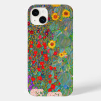 Jardim de Fazenda de Gustav Klimt com girassóis