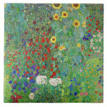 Jardim de Fazenda Gustav Klimt com pintura de gira<br><div class="desc">Jardim de Fazenda Gustav Klimt com Sunflower Vintage Floral Art Nouveau</div>