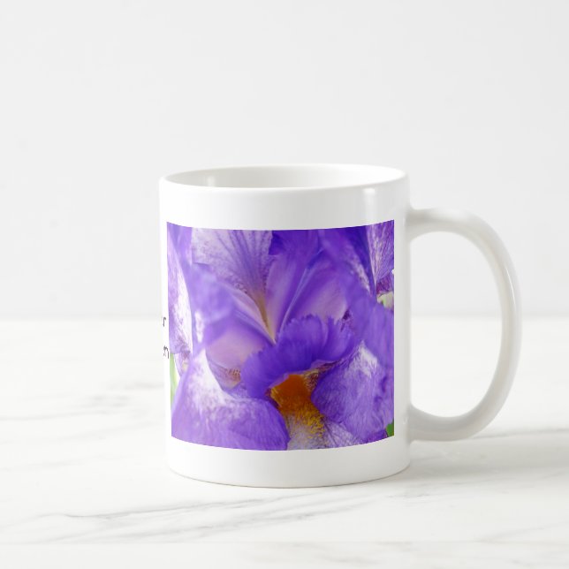 Jardim de Flores de Íris Caneca de Café Presentes  (Direita)