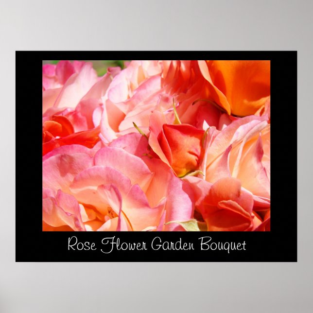 Jardim de Flores de Rosa Buquê impressões artístic (Frente)