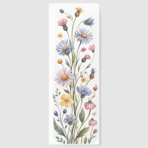 Jardim de Flores Silvestres Aquarela