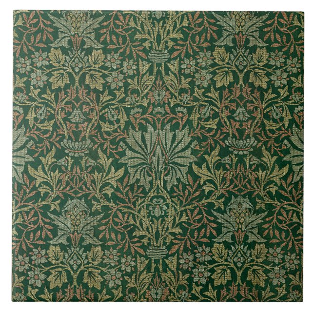 Jardim de Flores William Morris - Verdes (Frente)