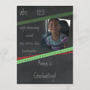 Jardim de infância do quadro-negro ou convite do