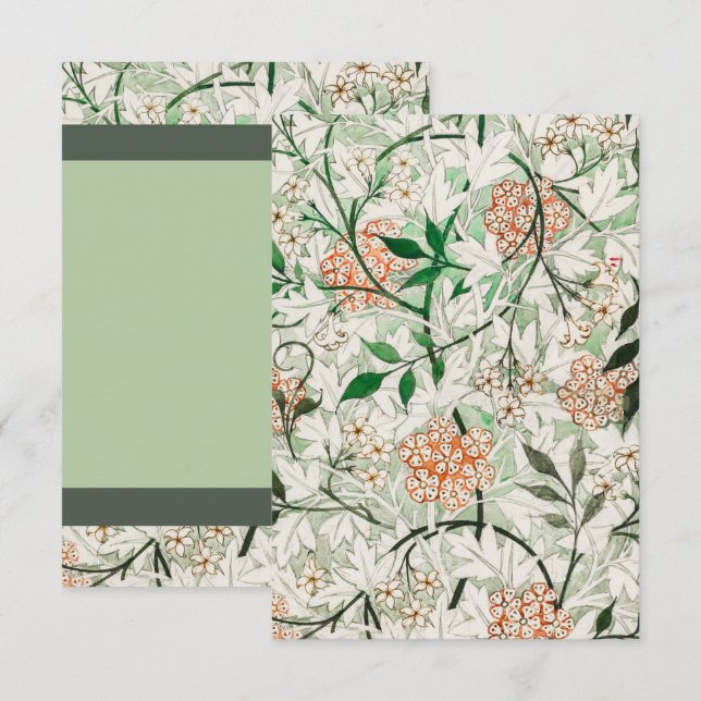 Jardim de Jasmim Flor Clássica William Morris (Frente/Verso)