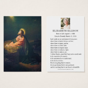 Jardim de Jesus de Gethsemane Cartão Funeral de Or