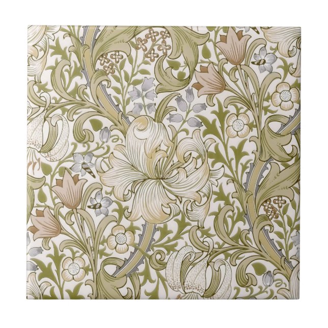 Jardim de Lírio Dourado Clássico de William Morris (Frente)