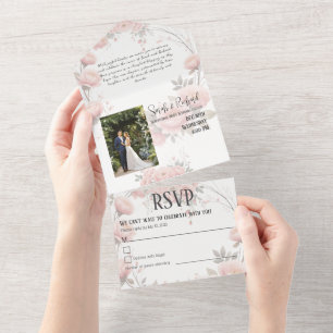 Jardim de Papel de Pastel Suave Casamento Floral