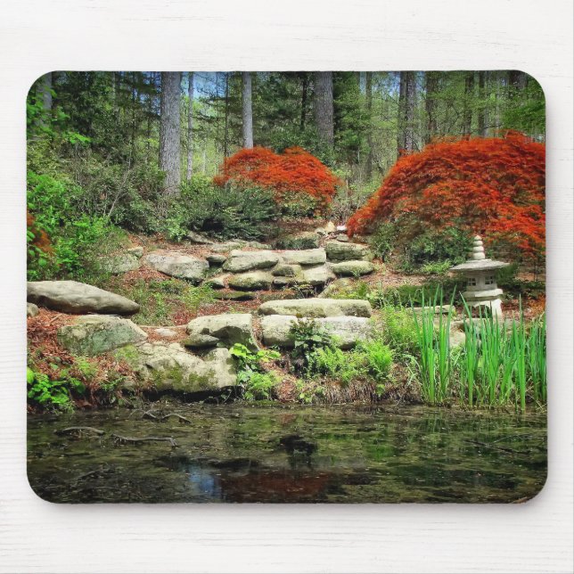 Jardim de rocha japonês Mousepad (Frente)