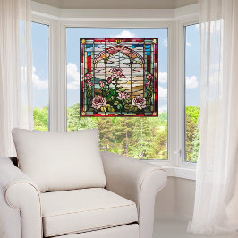 Jardim de Rosa de Vidro Mantido Faux