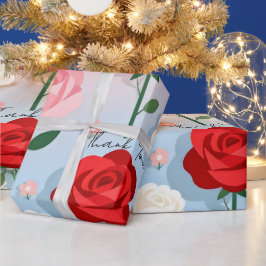 Jardim de Rosas Vintage - Papel de Embrulho