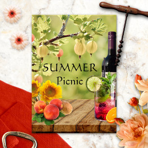 Jardim de Verão ou Convite de festas de Picnic Par