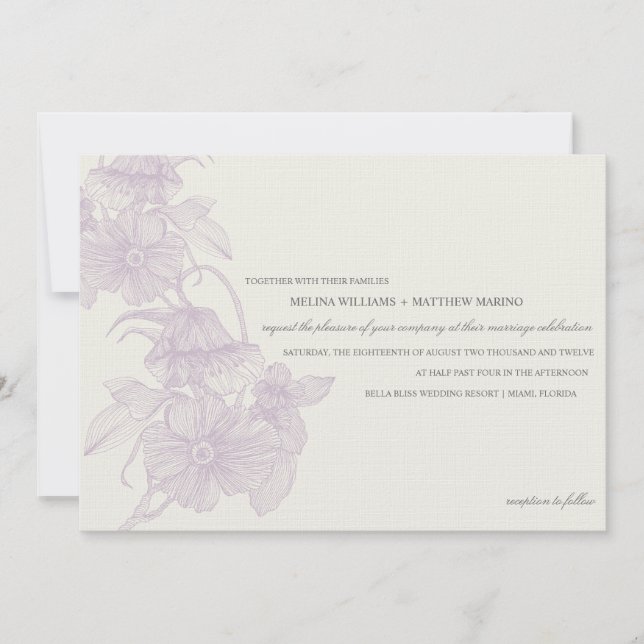 JARDIM DE VINTAGEM| CONVITE DE CASAMENTO (Frente)