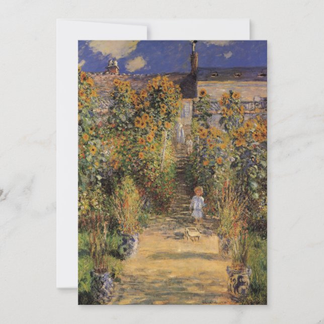 Jardim do Artista em Vetheuil por Claude Monet (Frente)
