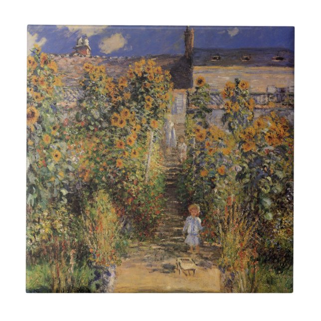 Jardim do Artista em Vetheuil por Claude Monet (Frente)