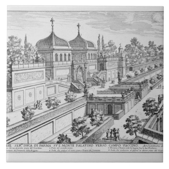 Jardim do duque de Parma no monte de Palatine, (Frente)