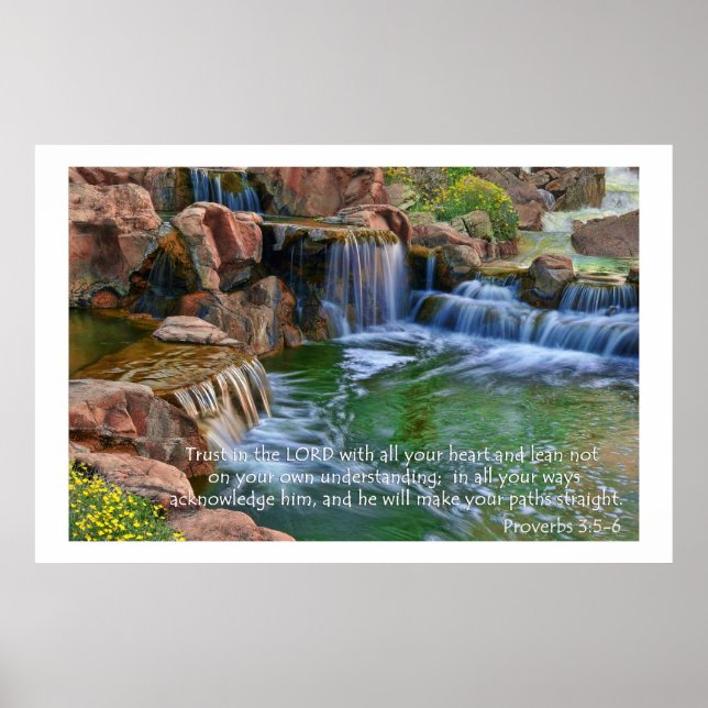 Jardim do Éden Proverbs 3:5-6 Poster (Frente)