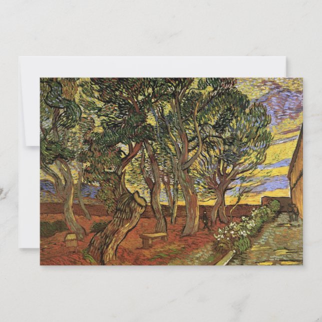 Jardim do Hospital Saint-Paul por Vincent van Gogh (Frente)