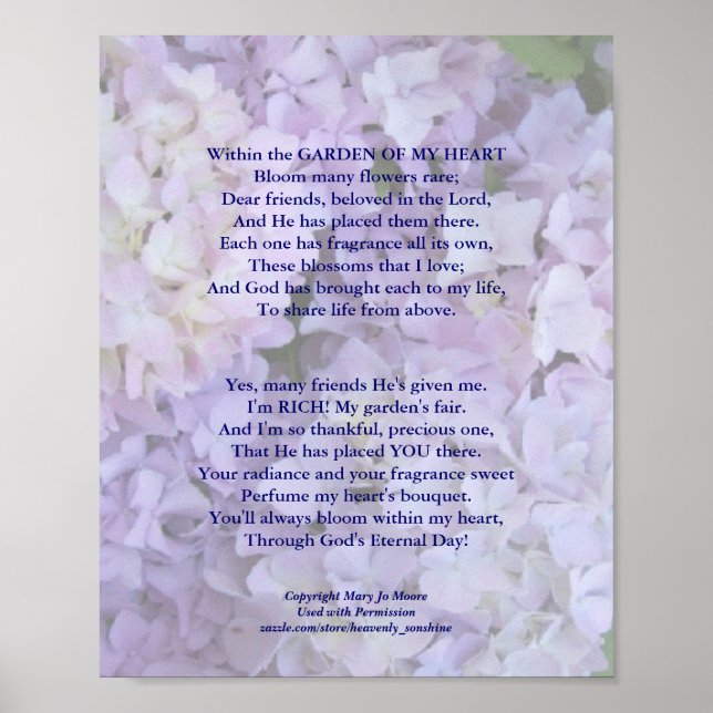 Jardim do meu Poster de Hydr do Coração (Frente)