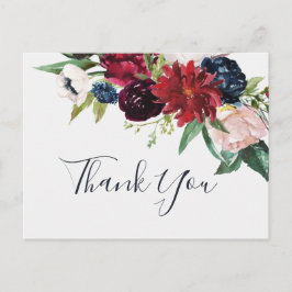 Jardim do outono | Borgonha Obrigado Cartão Postal