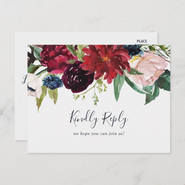 Jardim do outono | Cartão postal RSVP de Escolha d (Frente/Verso)