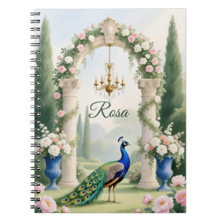 "Jardim do Pavão Real" Caderno Espiral Personaliza