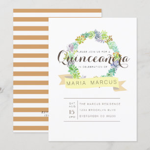 Jardim do Suculento  Convite Para Quinceanera De A