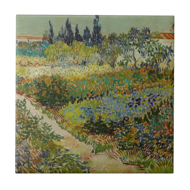 Jardim em Arles por Vincent van Gogh (Frente)