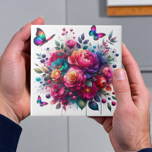 Jardim Encantado: Azulejo cerâmico com Sinfonia de