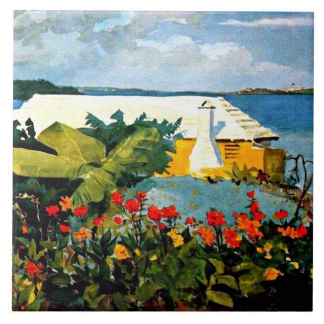 Jardim Flor e Bungalow por Winslow Homer (Frente)