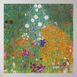 Jardim Flor Vibrante - Poster Gustav Klimt