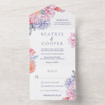 Jardim Floral de Flores em Aquarela Casamento