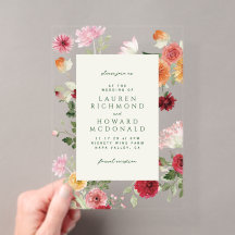 Jardim Floral de Primavera Aquarela Casamento Mini
