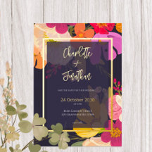 Jardim Floral de Verão Colorido Casamento Dourado