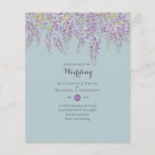 Jardim Floral de Wisteria Flyer de Casamento Lavan