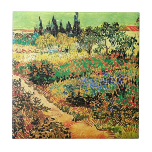 Jardim Florido com Caminho de Vincent van Gogh