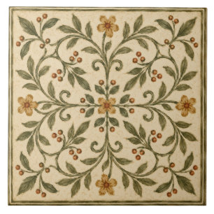 Jardim Italiano Floral Verde Oliva Ornamentado
