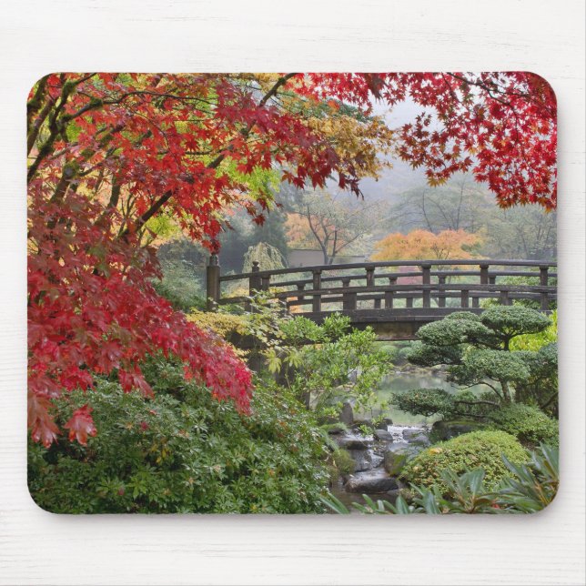 Jardim japonês na queda Mousepad (Frente)