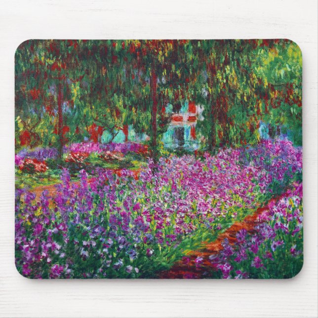 Jardim Monet em Giverny Fine Art Mousepad (Frente)