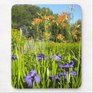 Jardim Mousepad de Iris N Daylily