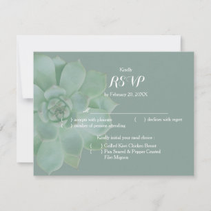 Jardim prudente do Succulent que Wedding RSVP