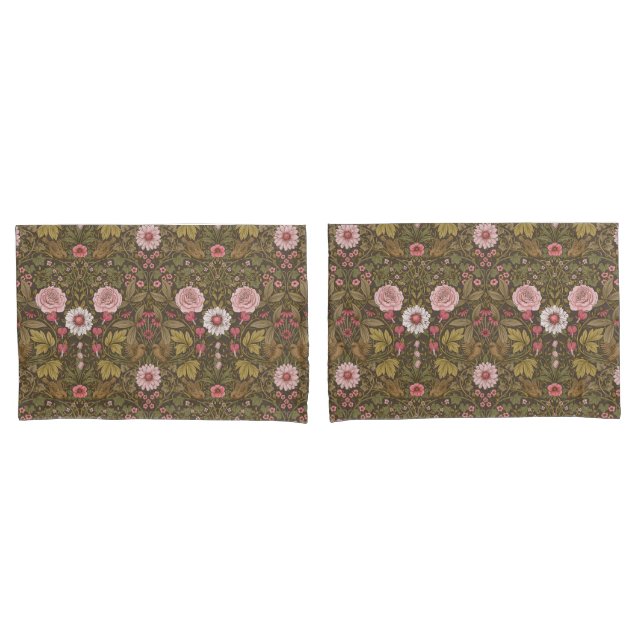 Jardim selvagem em café marrom (Frente - conjunto)