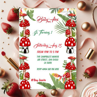 Jardim Toadstool primeiro aniversario de Folhagem