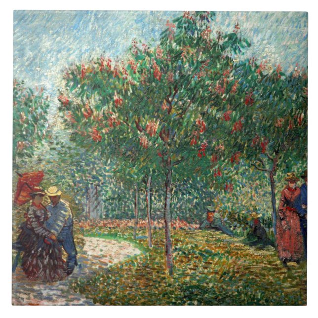 Jardim Van Gogh em Montmartre com amantes (Frente)