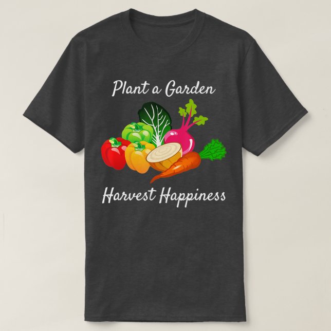 Jardinagem Camisa Camisa Jardim Vegetais Colheita  (Frente do Design)