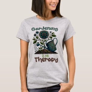 Jardinagem é minha Camisa T-Cinza de Terapia