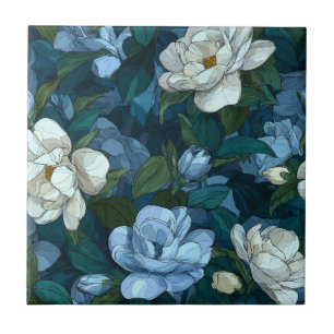 Jardineiras Florais em Negrito Azulejos Para Piso