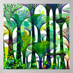 Jardins De Cingapura Na Baía - Impressão de Arte C