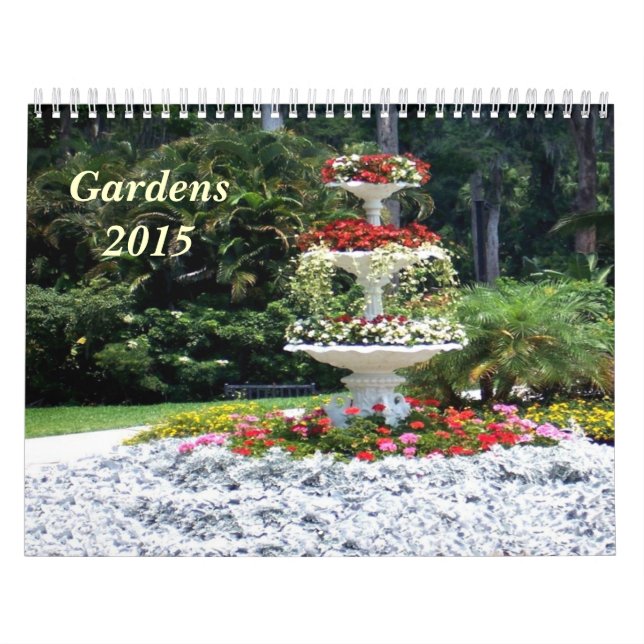 Jardins e Flores 2015 Calendário (Capa)