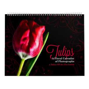 Jardins Florais Tulip 12 Meses Calendário GRANDE